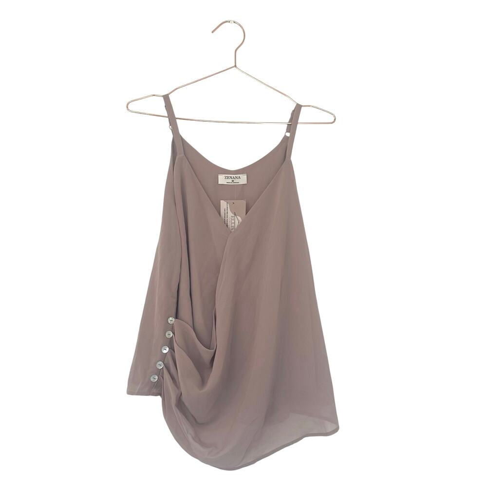 Zenana down for business blouse ash mocha medium new with tag